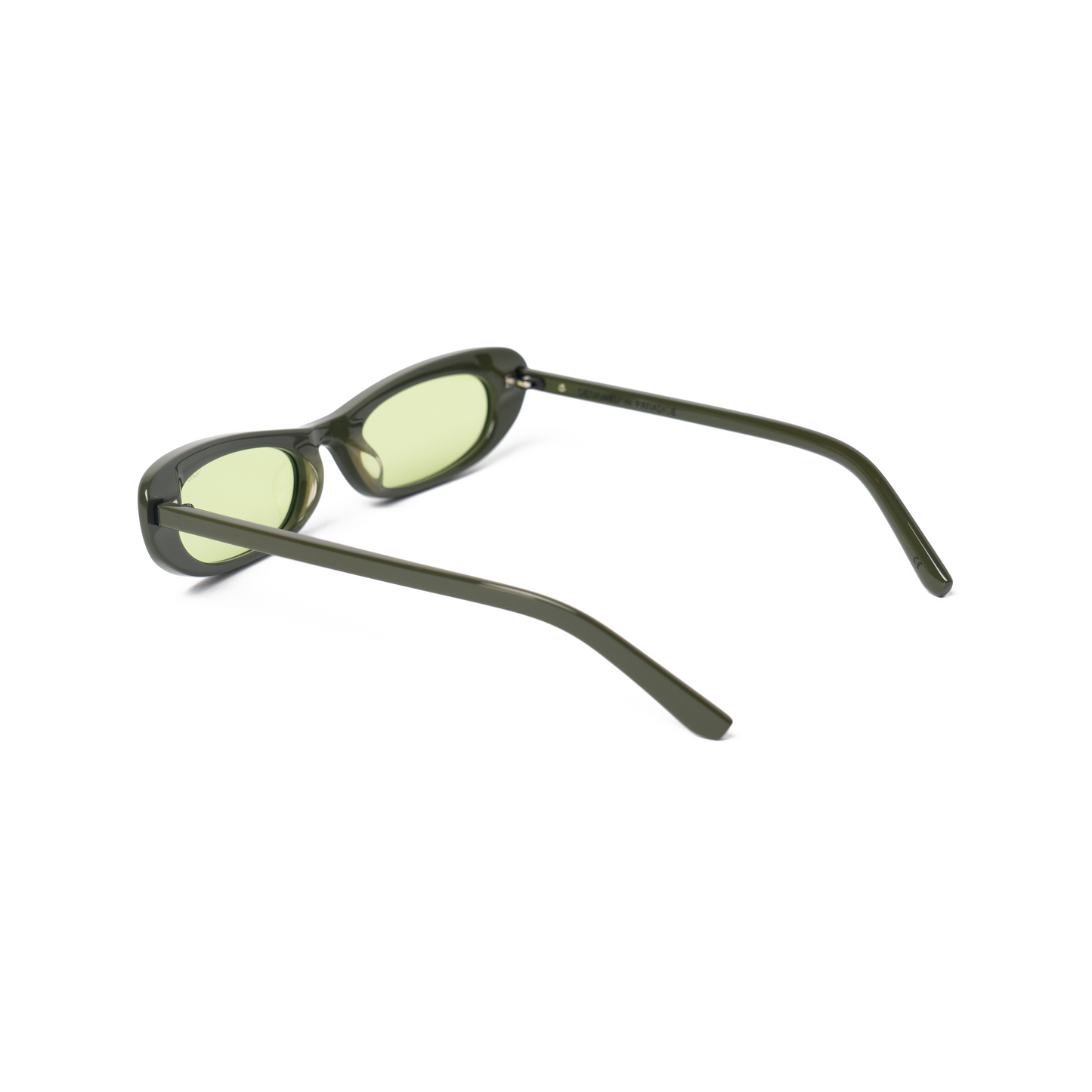LULU sunglasses olive frame olive photochromic lenses angled back view