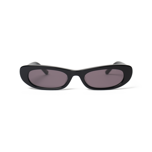 LULU sunglasses black frame black lenses front view